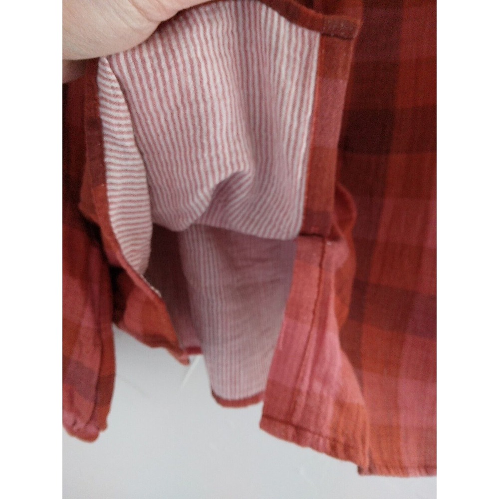 Universal Thread Top Size Large Plaid Front Button Up Prarie Western Cottagecore - Picture 5 of 7